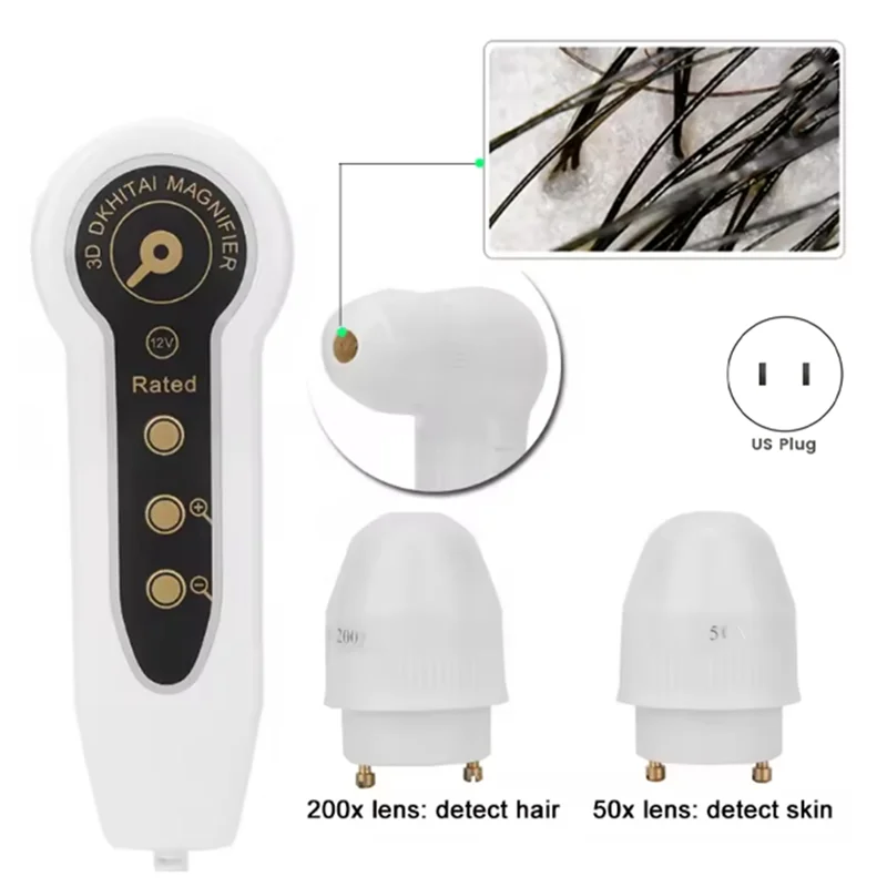 A28F-皮膚分析器診断用アナライザー スキンケアツール 2 レンズ付き 充電式 US プラグ