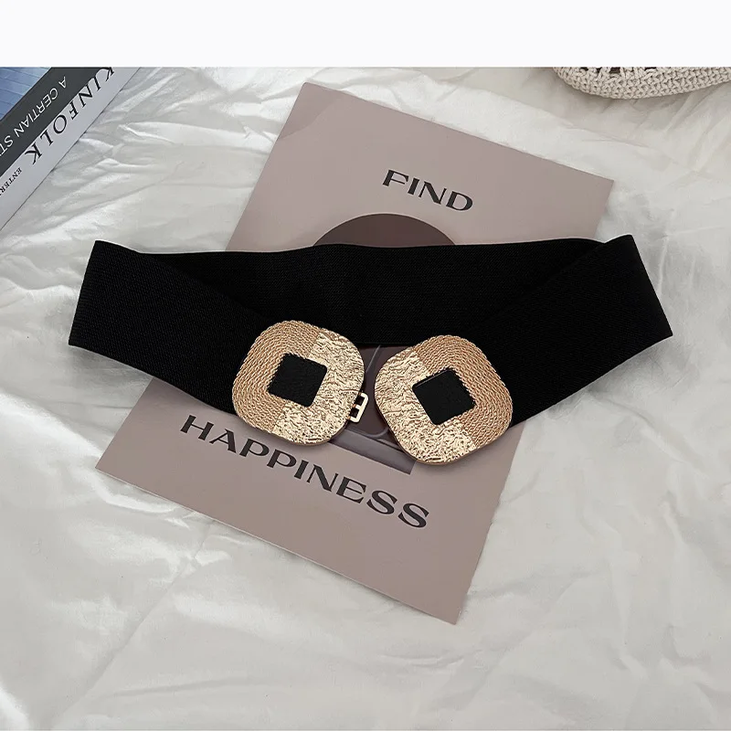 Elastic Wide Waistband Elegant Versatile Women's Waistband Chic Decorative Belt for Ladies Suit Dress Coat