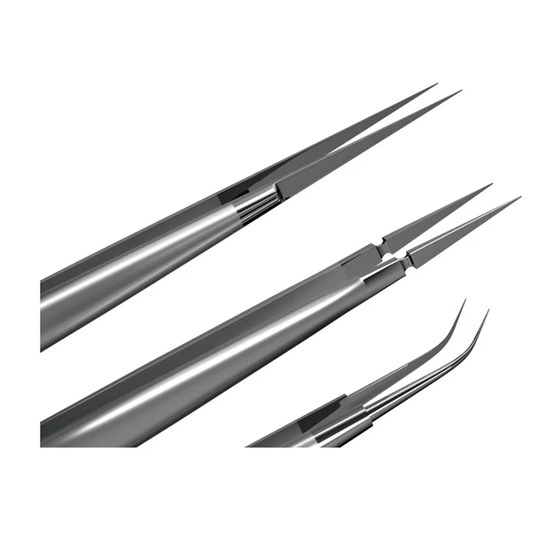 MOPHE-I2C NS(02-04) ملقط سلك طائر غير مغناطيسي من الفولاذ المقاوم للصدأ ملاقط من سبائك الفائقة أداة يدوية لإصلاح دائرة الهاتف