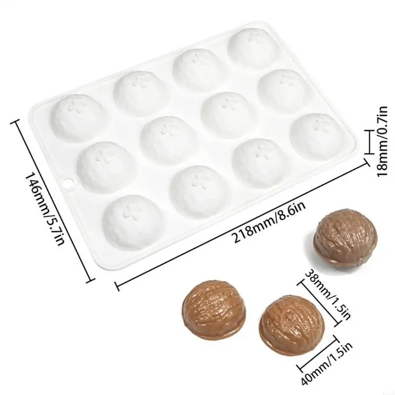 2025 Novas altas temperaturas resistentes silicone moldes forma nogueira para cozinheiros caseiros e entusiastas