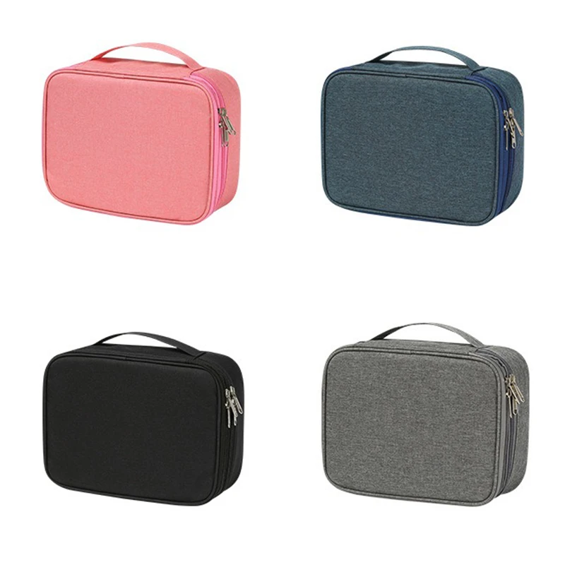 Travel Portable Digital Double Layer Storage Bag Data Cable Mobile Power Charging Cable Accessories Multi-Function Storage Box