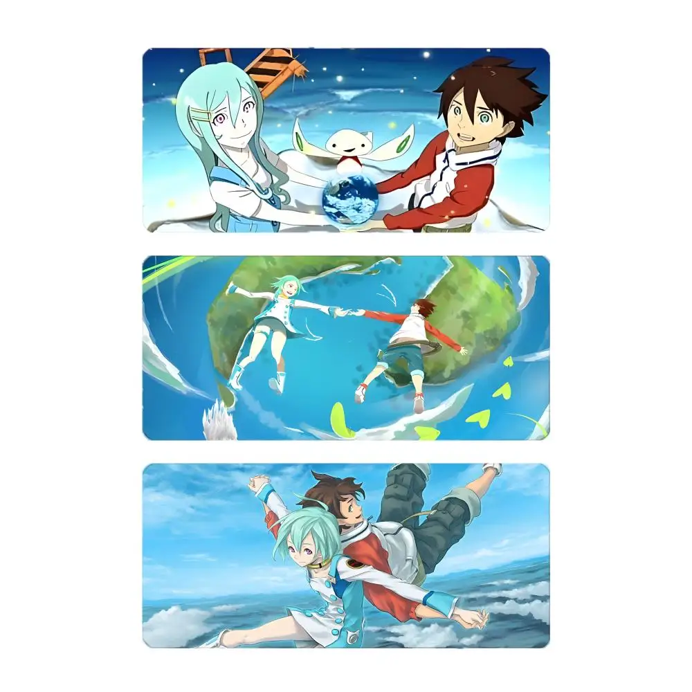 Cool Mecha Anime E-Eureka Seven Mouse Pad Large Gaming Mousepad with Stitched Edges Thickened Desk Mat PC