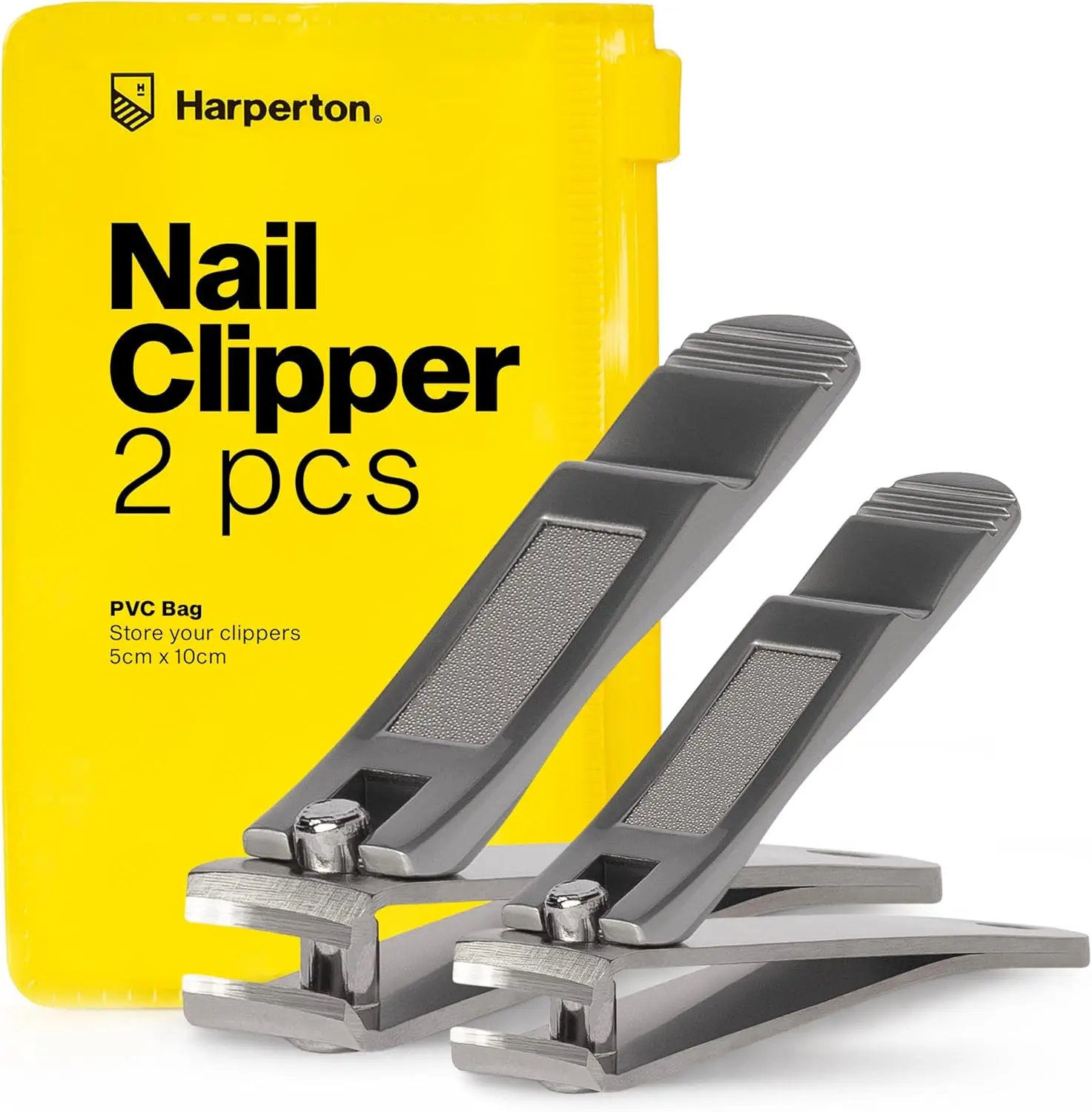 

Ultra Sharp Nail Clippers Set - 2 Pack Stainless Steel for Thick Nails with File & Travel Case