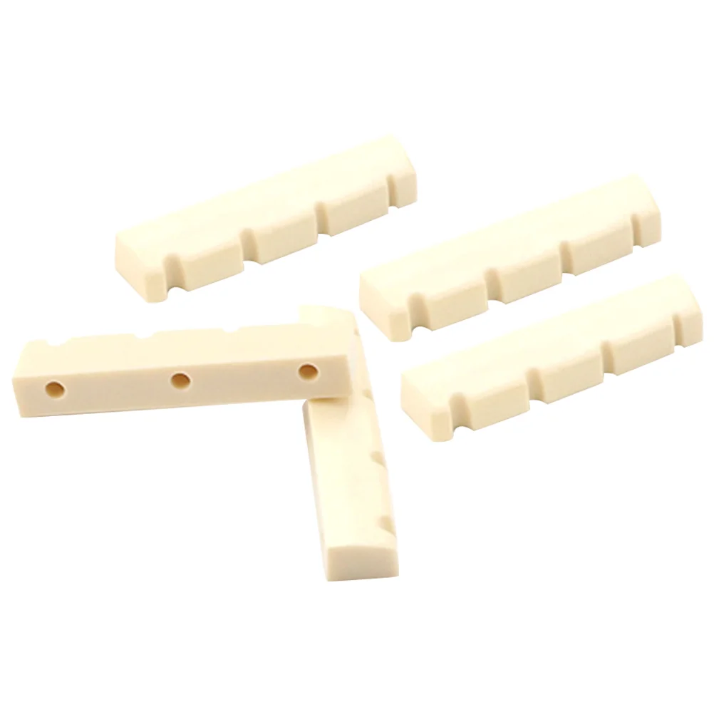 5 Pcs Adjustable Guitar Four String Pillow Electric Acoustic Instrument Cable Abs Bass Bridge Nut