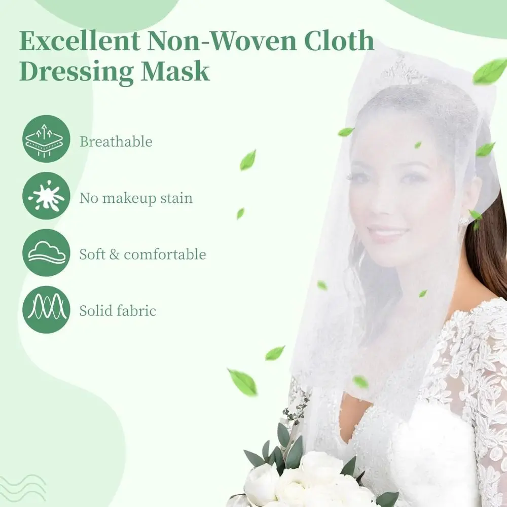 New Makeup Hood Non Woven Fabric Cosmetic Masks Face Makeup Protector Hood for Women Dressing Wedding Supply Lightweight