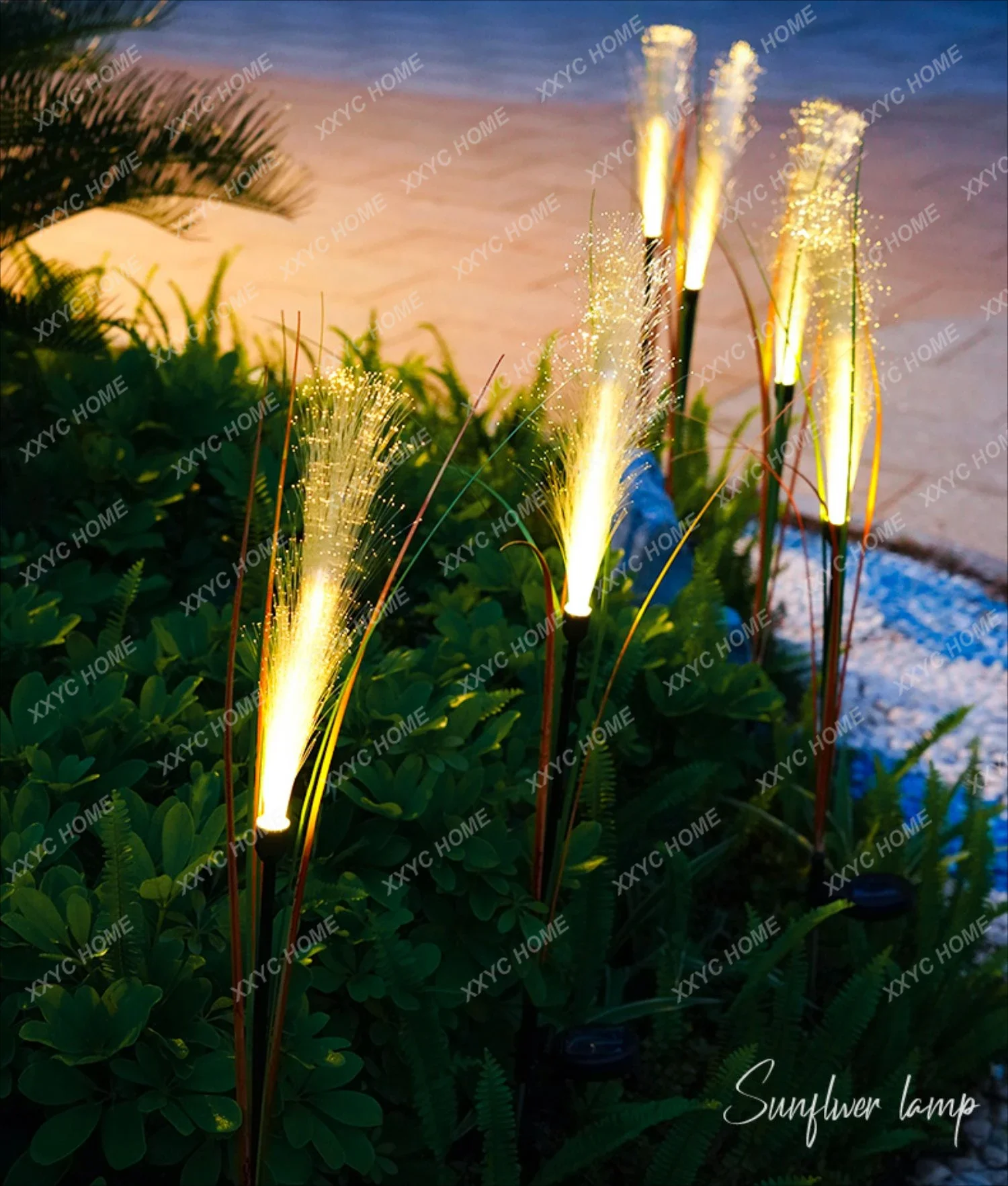 

Solar outdoor light jellyfish fiber reed dandelion light courtyard garden balcony landscaping arrangement