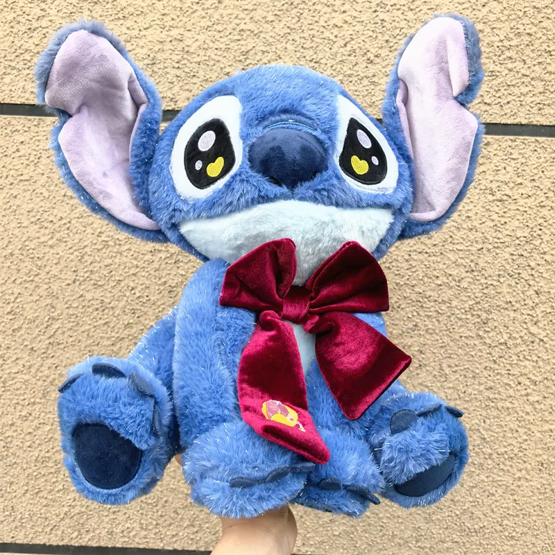 

35/45cm Movie Peripheral Red Bow Lilo&Stitch Plush Toy Creative Anime Filled Pillow Doll Cute Children's Birthday Christmas Gift