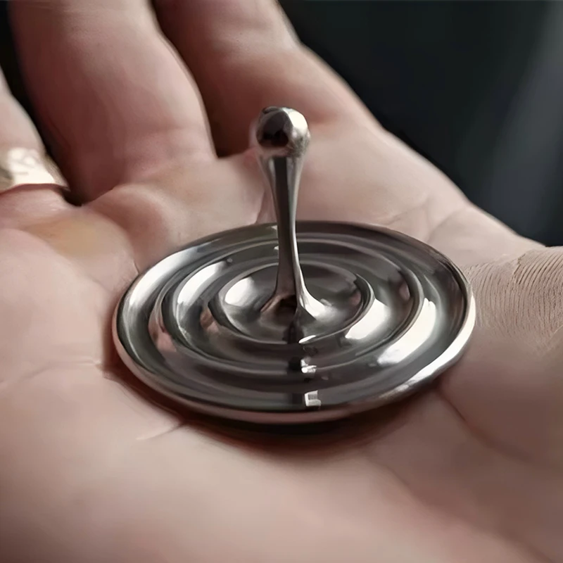 Unique Zinc Alloy Water Drop Spinning Top Gyroscope Office Desk Stress Relief Toys Fidget Gifts For Adults Kids Boys Girls