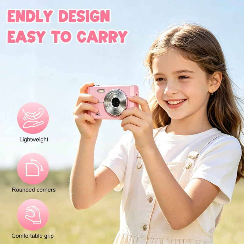 Digital Camera 50MP 16x Zoom Portable Mini Video Camera For Teenagers Home Use Free Memory Card And Card Reader