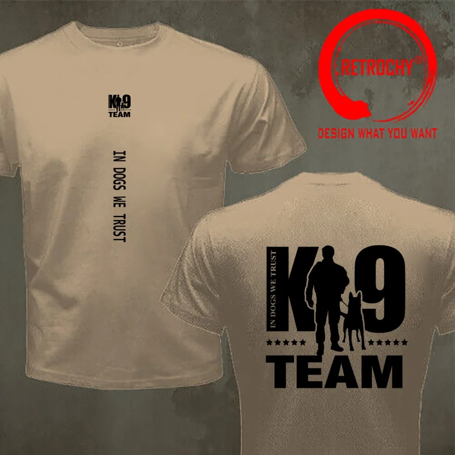 Funny Design K-9 Team K9 Unit  Shirt Men Fashion Trendy Casual Clothing Stylish Tops Tee Shirt Leisure Tshirt Men's T-Shirt