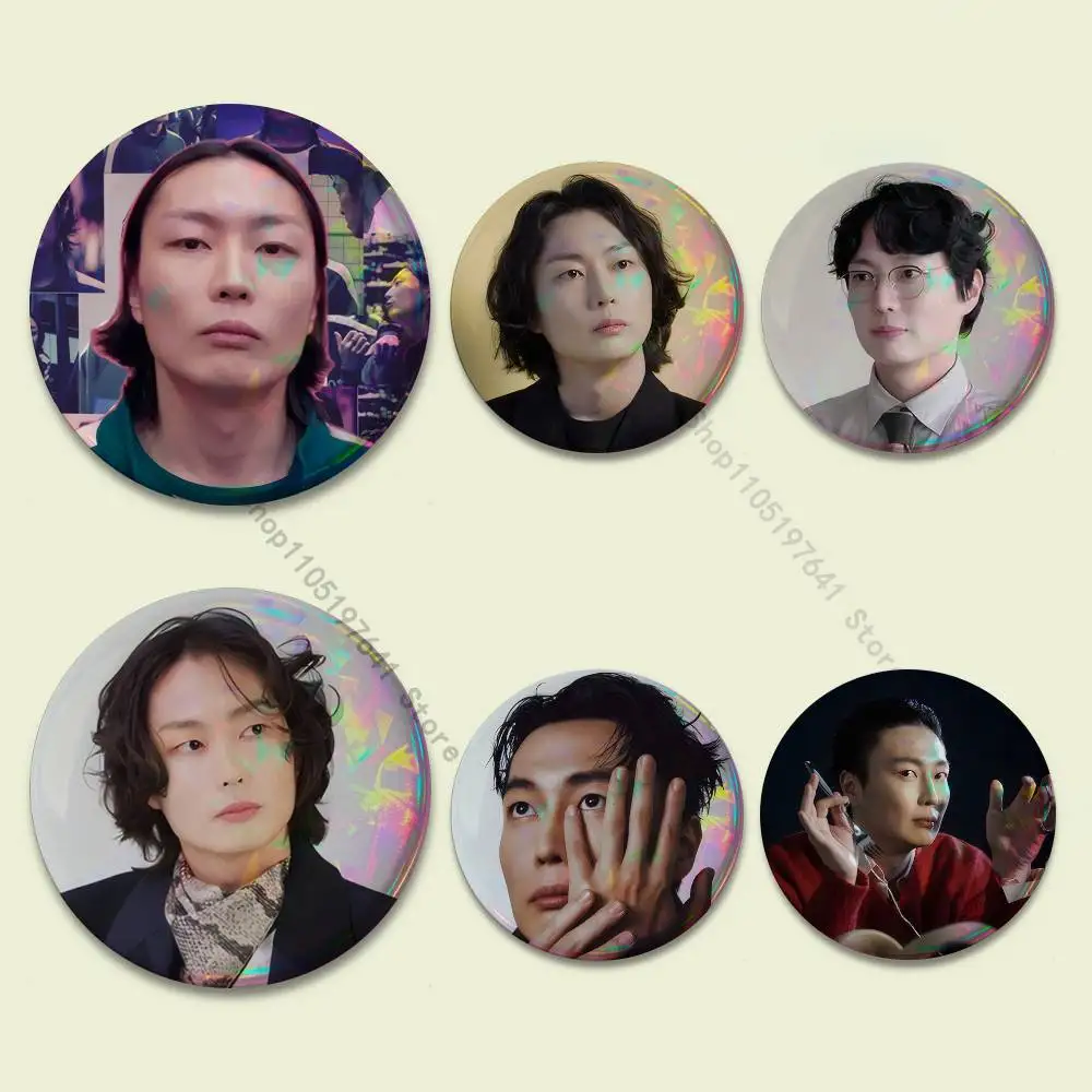 

R-Roh J-Jae Won Badges Button Round Creative Pin Brooch Badge Bag Decor Fans Collect Friends Gifts