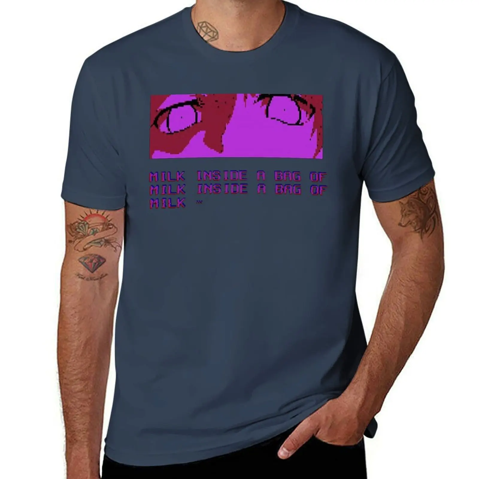 Milk Inside a bag of Milk Inside a bag of Milk T-Shirt cotton tshirt 100% cotton t shirt pack man t shirt cotton T-Shirt