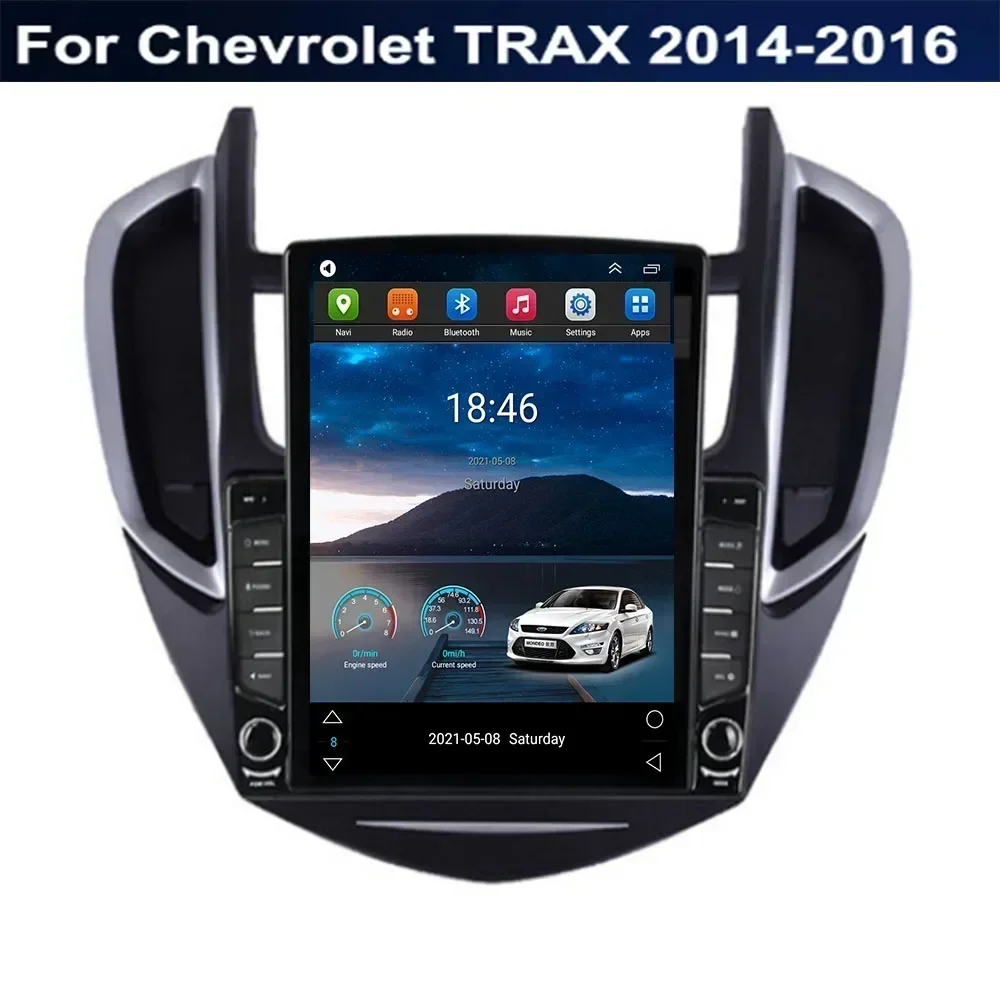 For Tesla Vertical Screen Android14 Car Radio Stereo Multimedia Video Player For Chevrolet Trax Tracker 2014-2016 GPS Navigation