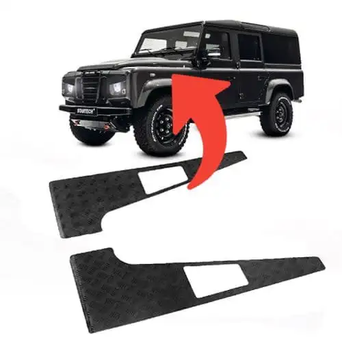 Land Rover Defender 90 and 110 Aluminum Full Black Mud Protector