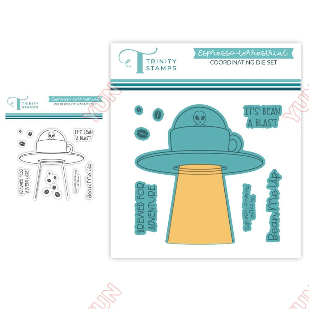 2025 New Dies and Stamp Christmas Decoration Espresso-Terristrial Dies Stencil Scrapbooking DIY Hallowmas Handmade Greeting Card