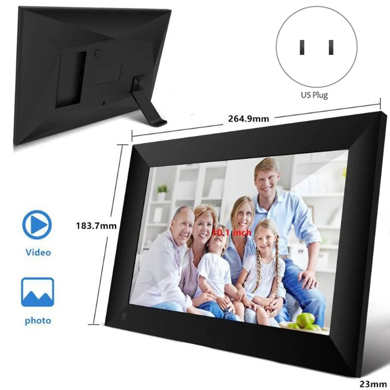 Touch-Screen P100 10.1 Inch 16GB Digital Picture Frame Smart Electronics WiFi Photo Frame LCD Panel MIPI US