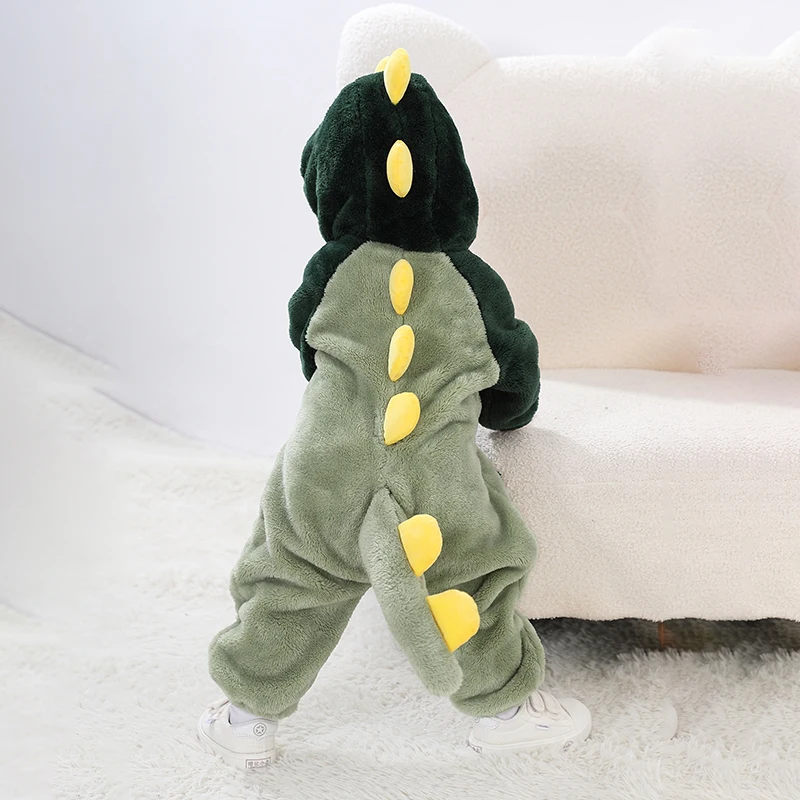 Winter Newborn Baby Clothes Romper Boy Girl Onesie Kigurumis Dinosaur Cosplay Costume Infant Warm Hooded Zipper Outfit jumpsuits