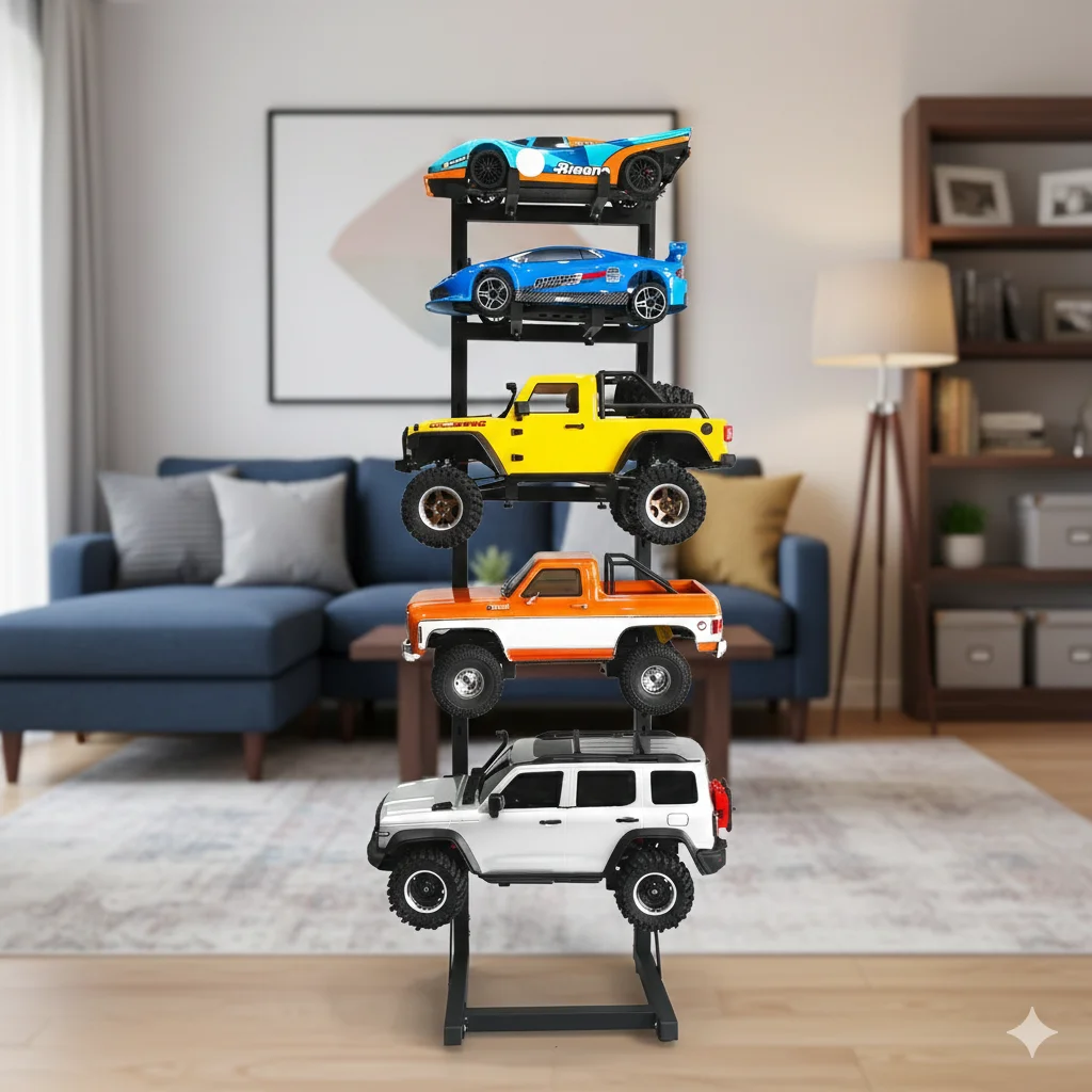PYFORE Espositore e supporto per auto RC multifunzione - Rack verticale a più livelli per modellini di auto telecomandate