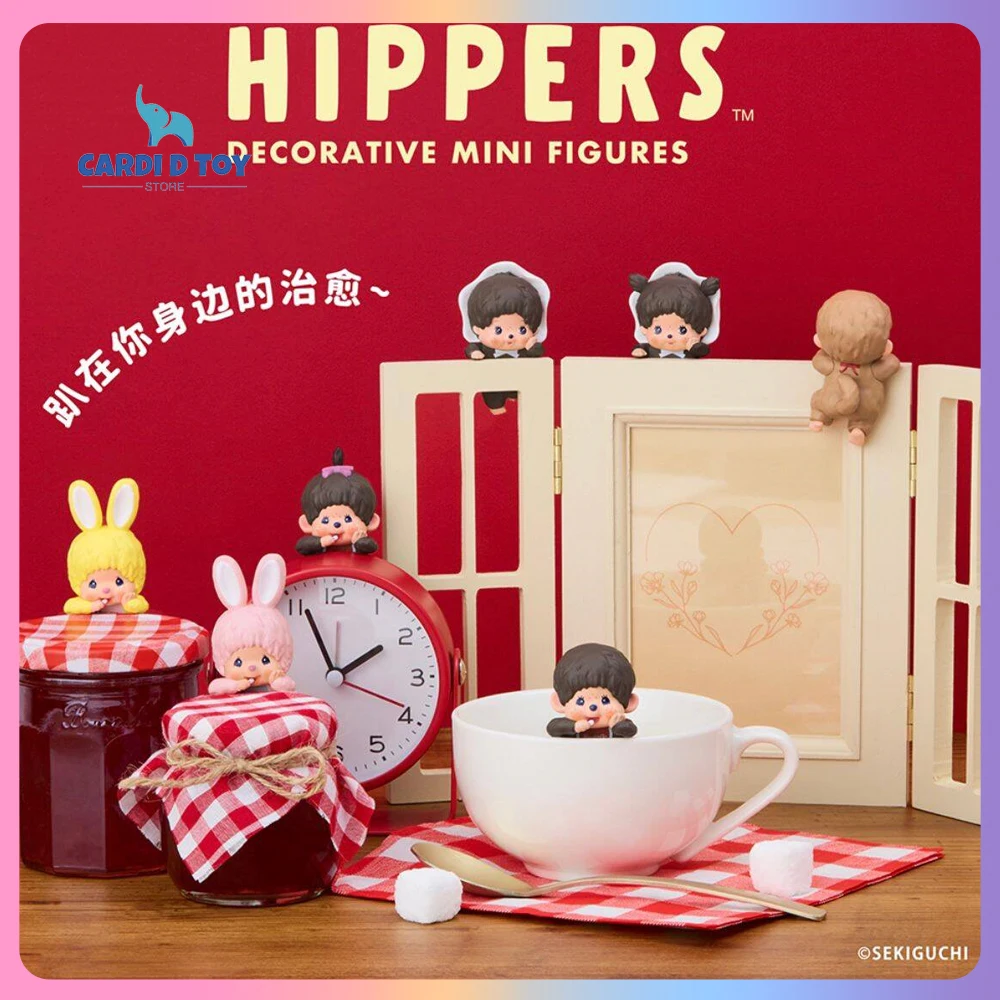 

New Original Monchhichi Blind Box Hippers Decorative Mini Figures Prostrate Angel Momchhichi Anime Figures Mystery Box Gift Toys