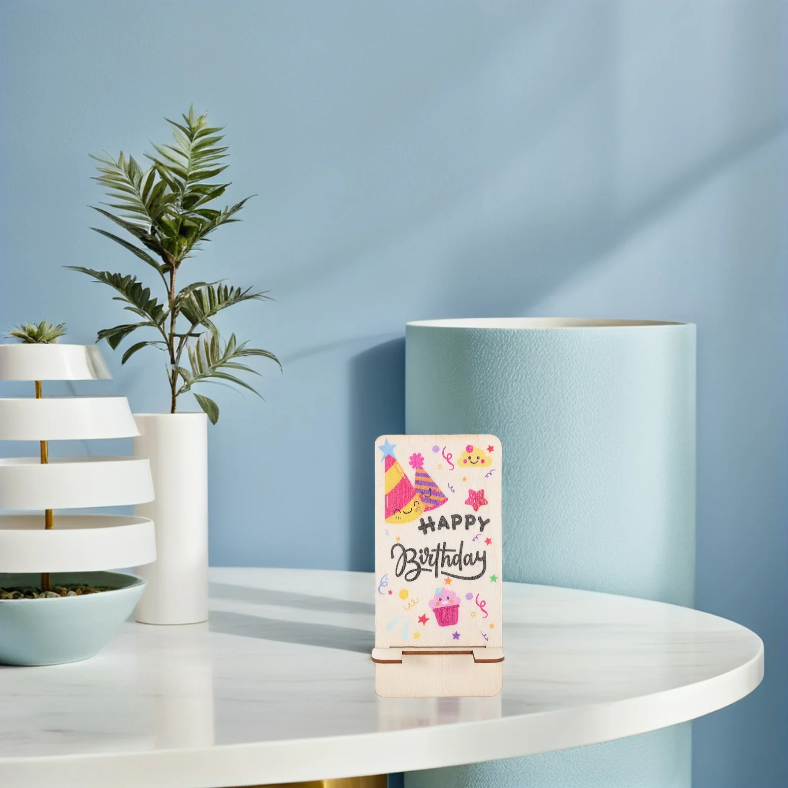 

10pcs Creative Wooden Natural Wood Desktop Portable For Smartphones Tablets Stable Design Holder Desk Cell Phone Holder Wood