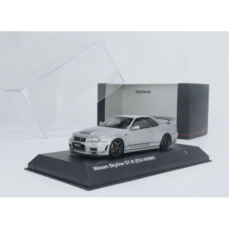 Kyosho-Nissan Skyline GT-R R34 Modelo de carro de resina, lembrança requintada, coleção clássica, Display Gift, 1:43