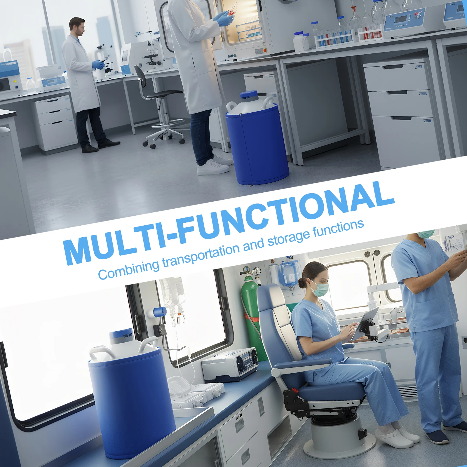 

20-литровый контейнер для жидкого азота с 3 емкостями и сумкой для переноски, алюминиевый термос-дьюар для косметической индустрии и хранения спермы