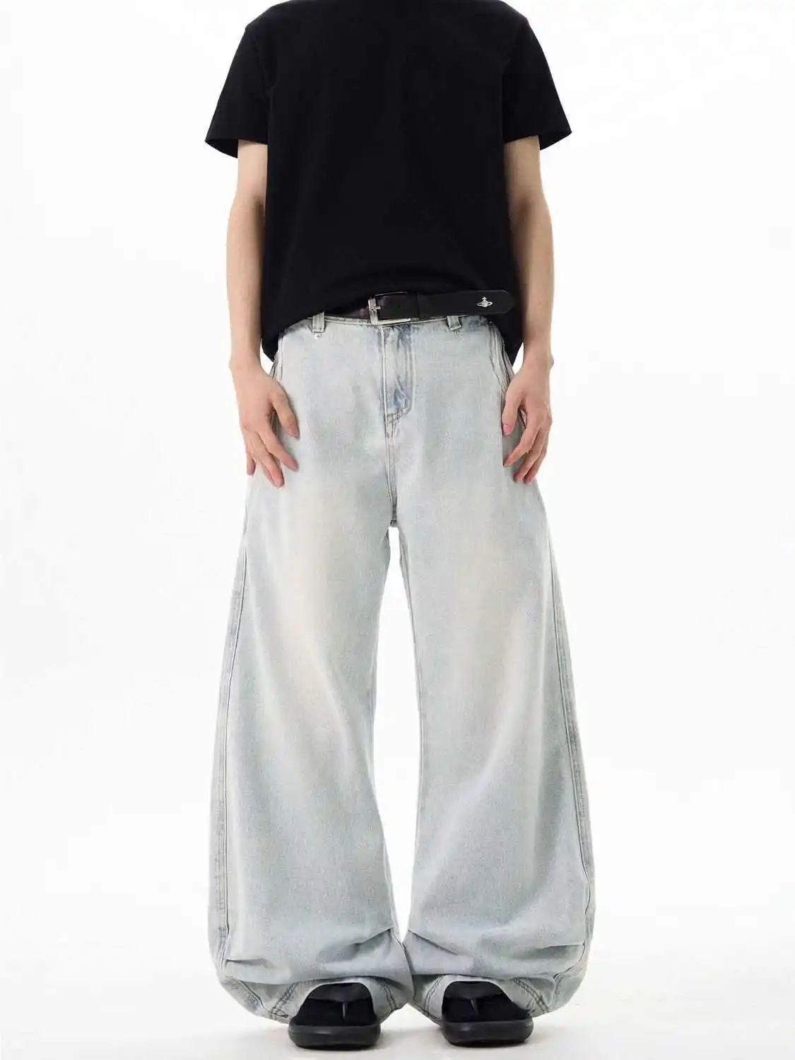 

Women's Blue Y2k Baggy Jeans Harajuku Vintage Boyfriend Denim Trousers Japanese 2000s Style Grunge Jeans Pants Oversize Clothes