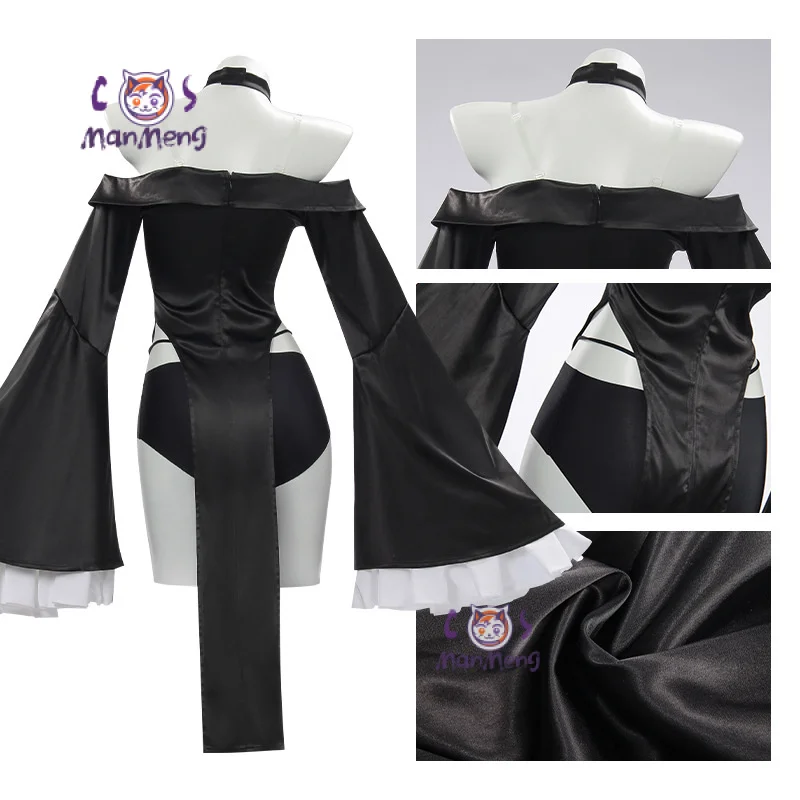 

Plana A.R.O.N.A New Blue Archive Cosplay Costume Black sexy dress socks hair accessories prop set Halloween party women uniform