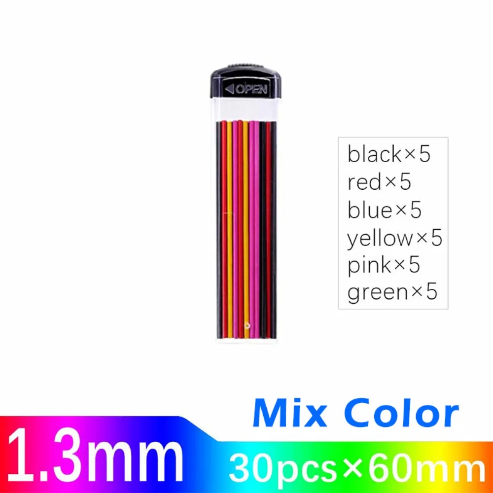 

30pcs/Box 1.3mm Automatic Pencil Lead Refill Colored Replaceable Mechanical Pencil Lead Mechanical Pencil Replacement Refill