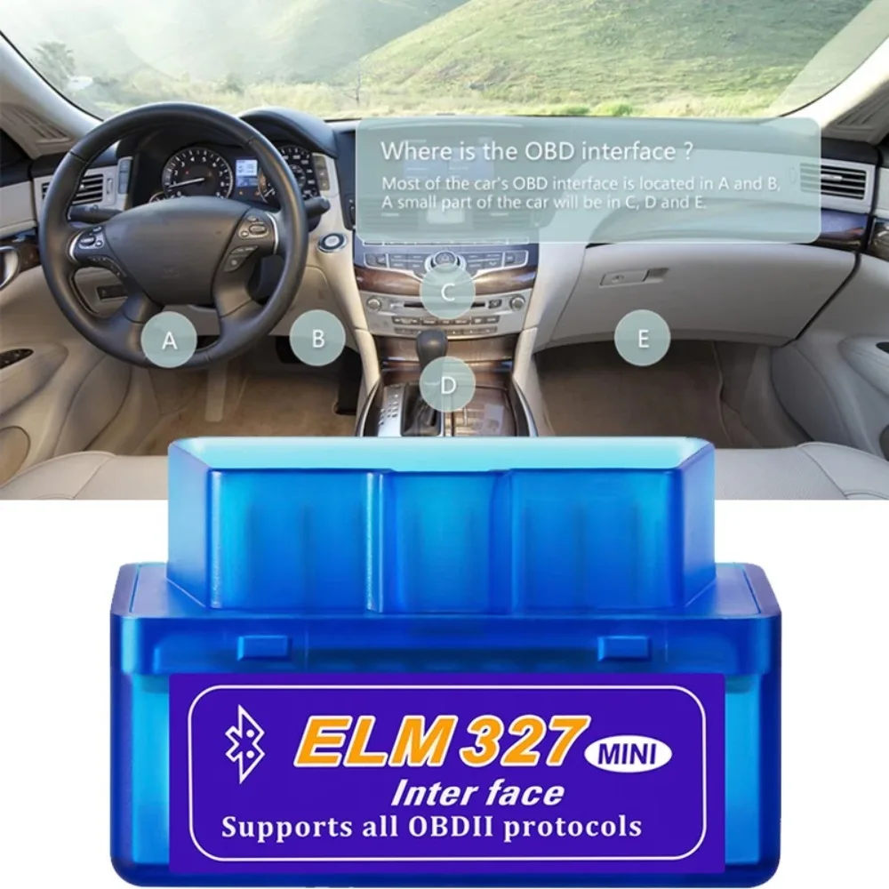 16 PIN Interface V2.1 ELM327 OBD2 Mini Code Reader Scan Tool Bluetooth Car Scanner For Android Diagnostic-Tool OBDII OBD 2 For A