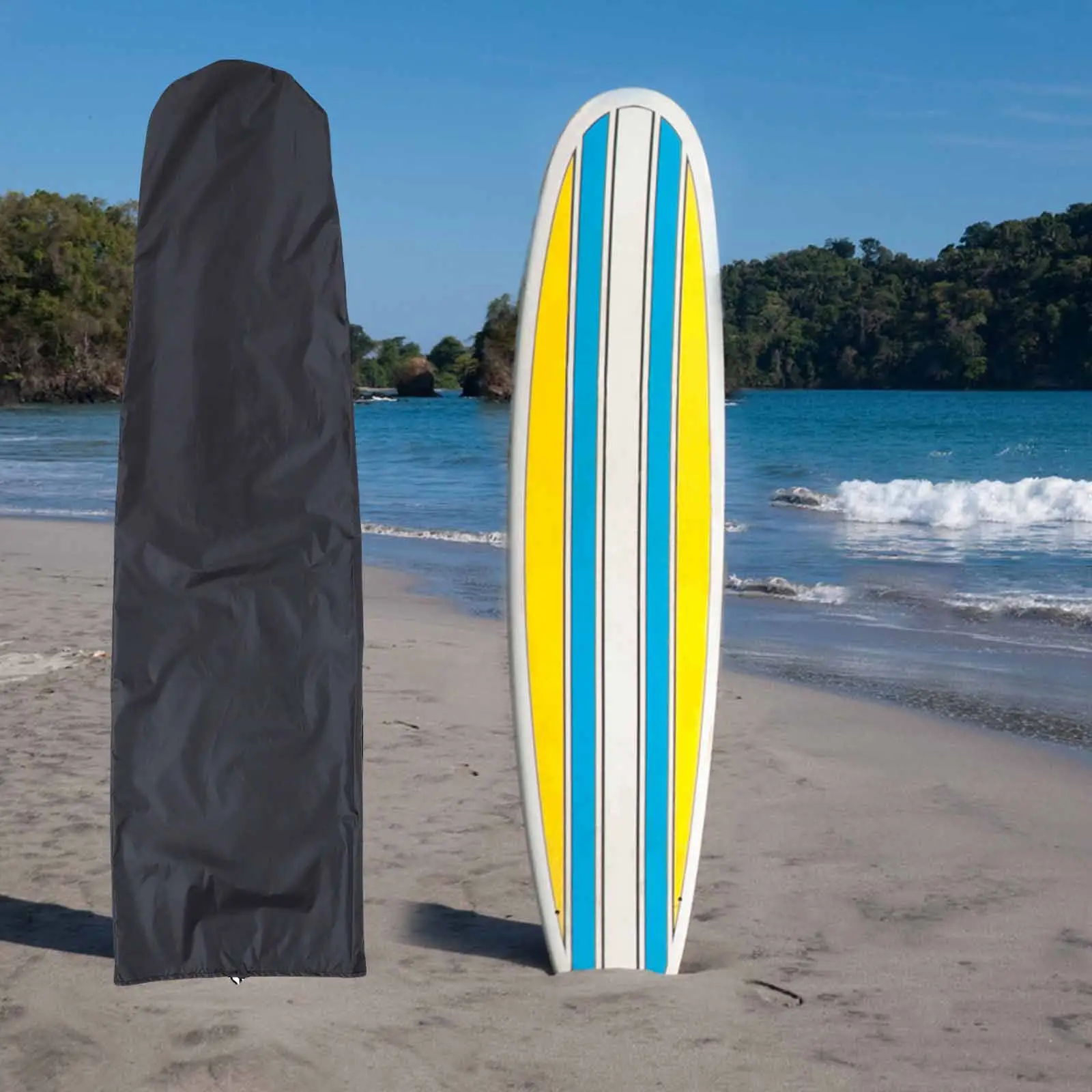 

1Pcs Surfboard Protective Cover Oxford Cloth Waterproof Outdoor Snowboard Ski Board Storage Lightweight Portable Board Bag Black