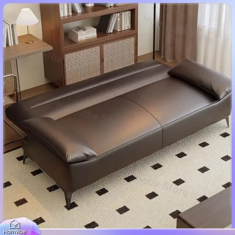 for Cat Scratching Leather Sofa Bed Integrated Dual Purpose Small Apartment Folding Sofa Bed Rental Room Three Person Simple