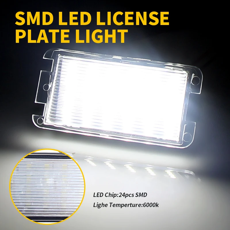 

2pcs Canbus LED License Number Plate Light For Seat Altea Arosa Ibiza III Cordoba 6K Leon 1999-2005 Toledo III 04-09 #5P0943021
