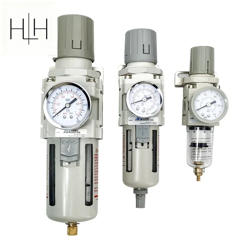 HLH AW2000-02 AW3000-03 AW4000-04 Compressor Air Filter Controller Oil Seperator Filters Pneumatic Air Pressure Regulator