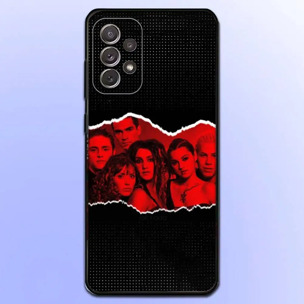 Funda de teléfono RBD REBELDE V para Samsung S 25,24,23,22,30,21,10,9,Ultra,Plus,Lite,FE,4,5 G, funda negra suave