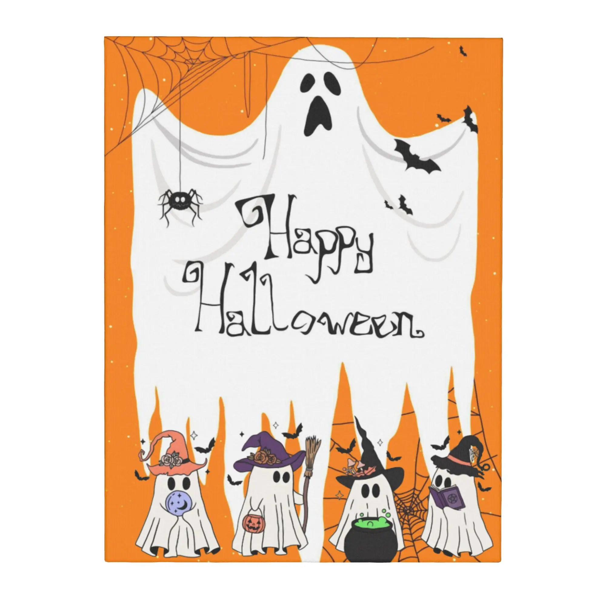 Happy Halloween Canvas Painting Wall Art Personalized Painting Unframed Art for Apartment  Unique Present for Friends 30x40cm