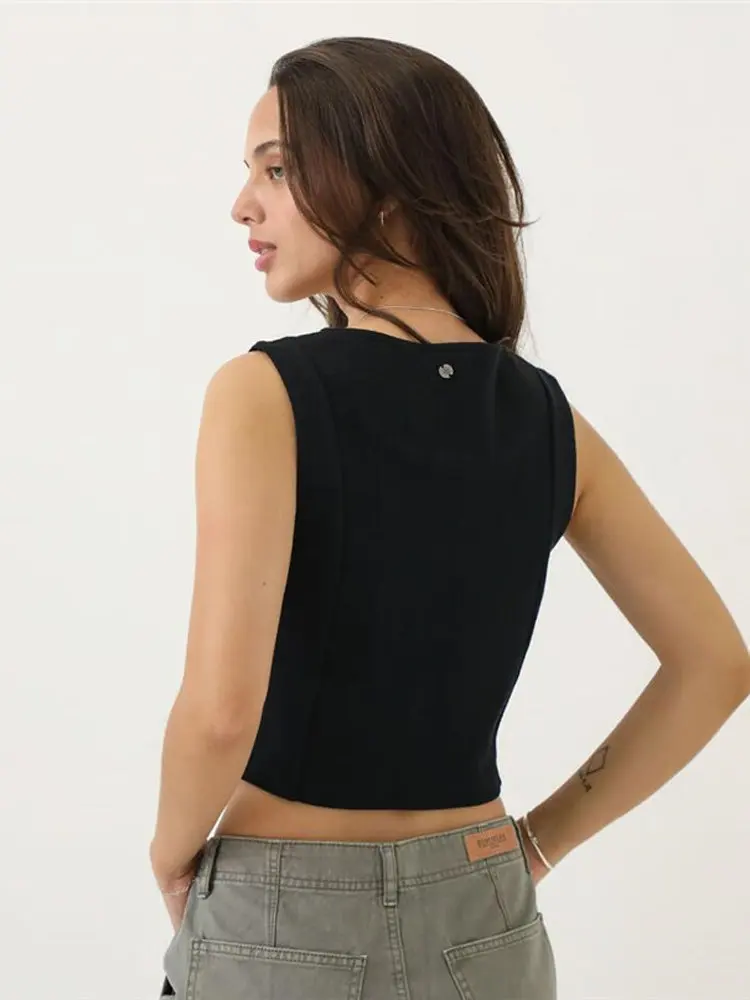 Cseta sin Mangas de Aodón ueso para Mujer, Estilo Simple, Cseta Interior, Tirantes, Moda de Verano, Informal, Corta...