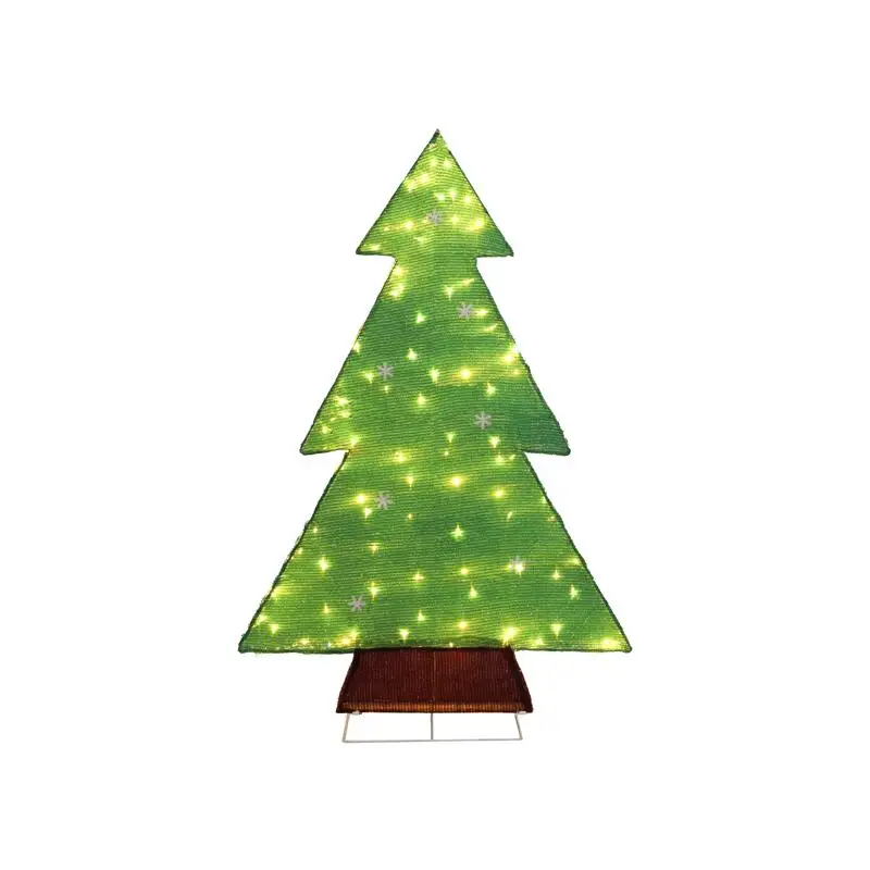 

Украшение рождественской елки с подсветкой длиной 4 фута, праздничный декор с предварительной подсветкой и 110 теплыми белыми светодиодными лампами для внутреннего и наружного праздника