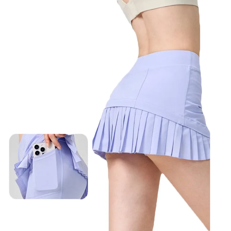 PofyBofy Side Slit Tummy Control Athletic Golf Workout Flowy Skirt Skort Athletic High Waisted Golf Skort for Workout Pickleball