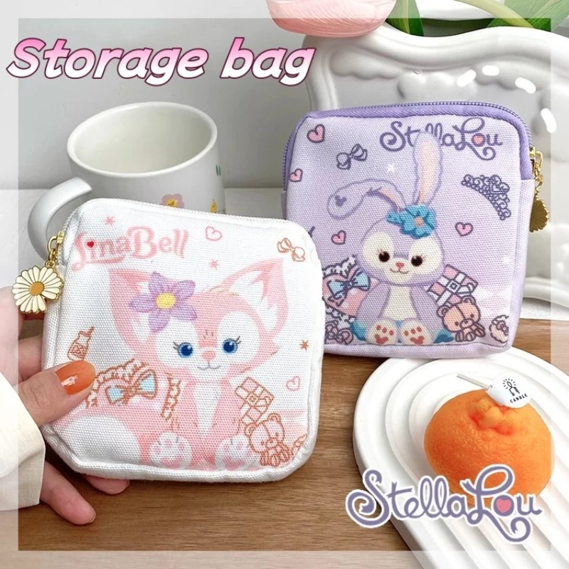 

stitch Disney cute aunty strawberry bear storage bag coin wallet monthly bag student portable canvas cartoon cartoon kawaii