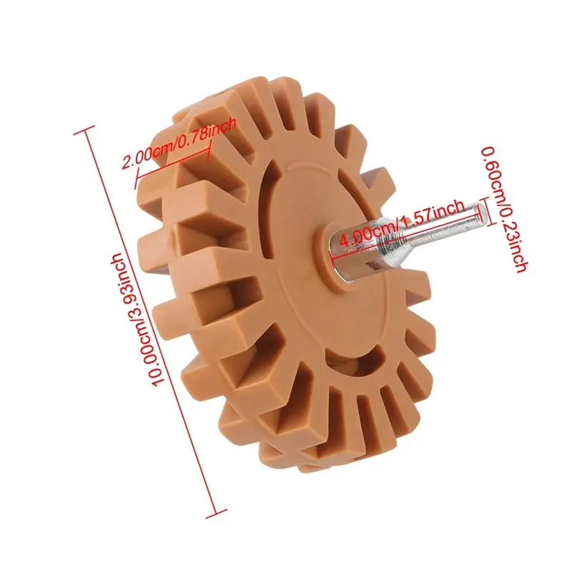For Electric Drill Compatible 3 Set 1/4Inch Shank Rubber Eraser Wheels 20Mm For Decal Removal Tool For Car Glue Stickers