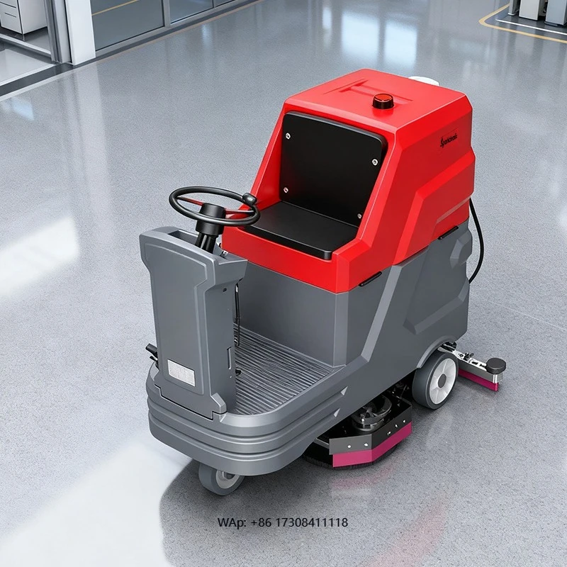 Industrial Cleaner Workshop Ground Automated Floor Cleaning Machine Battery Powered Electric Floor Scrubber With Brushes