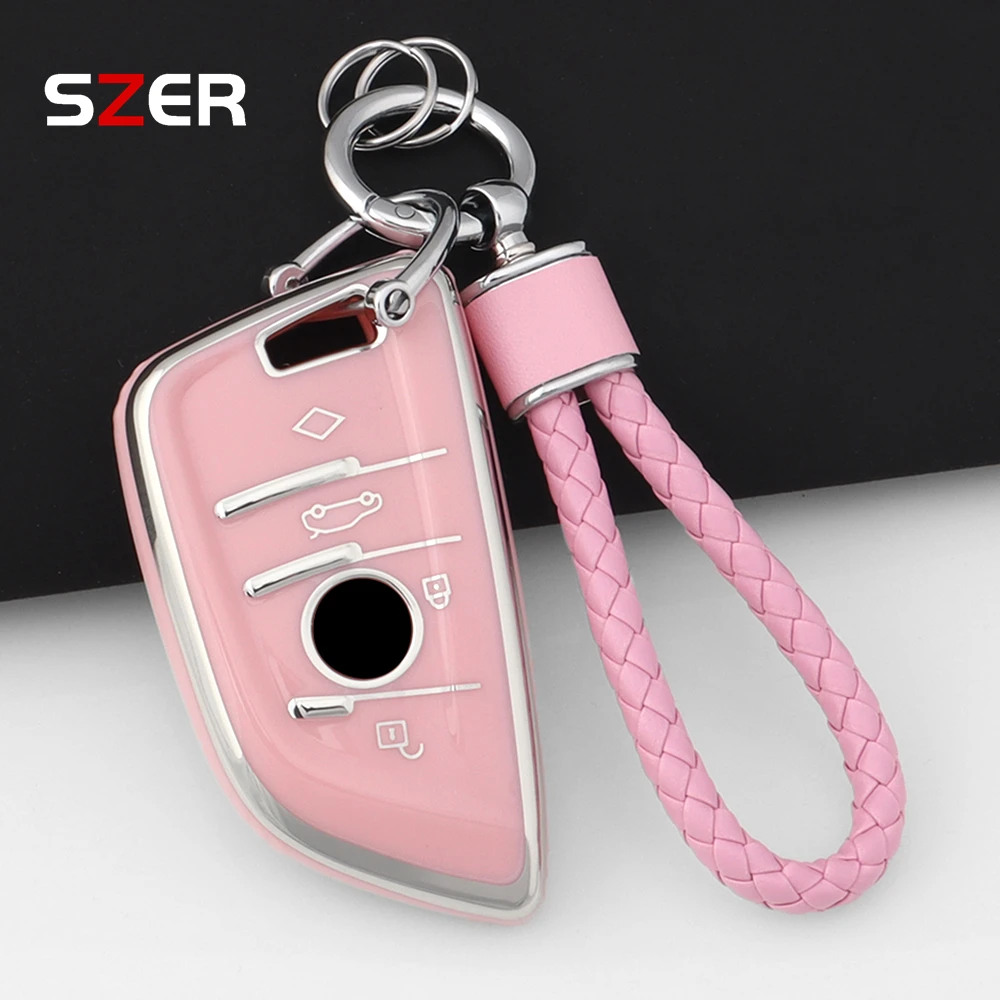 Weiche TPU Auto Smart Key Fall Abdeckung Für BMW X1 X3 X5 X6 X7 1 3 5 6 7 Serie G20 G30 G11 F15 F16 G01 G02 F48 Schutz Fob Schlüsselbund