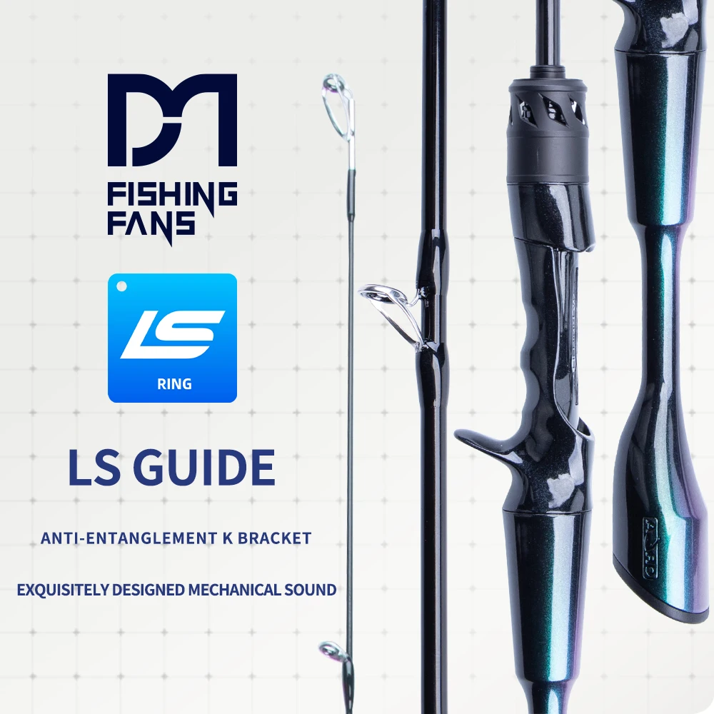 مراوح الصيد مقبض مدبب 36T الكربون الصلبة تلميح الفولاذ المقاوم للصدأ LS دليل الضوء UL خفيفة 1-7 جرام الكرابي سمك السلمون المرقط قضيب الصيد