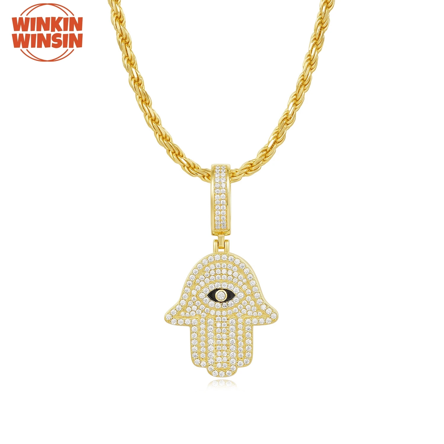 

Winkin Winsin Brand S925 Sterling Silver Bangle GRA Certificate Necklace Clavicle Tennis Chain Moissanite Necklace Jewelry