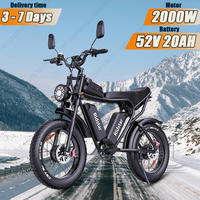 Ridstar Q20 Electric Bike 2000W Dual Motor 52V40AH Dual Battery Hydraulic Brake Electric Bicycle 20 In Fat Tire Mountain E-Bike