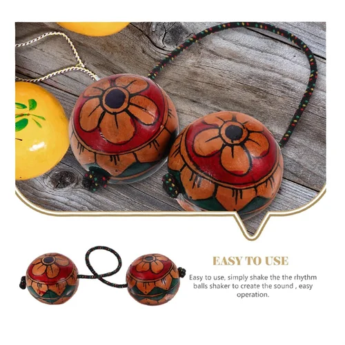 RTENTE-Malas dibujadas a mano, instrumentos musicales, bolas rítmicas, coctelera, bolas rítmicas, coctelera, bolas agitadoras, bolas agitadoras de mano