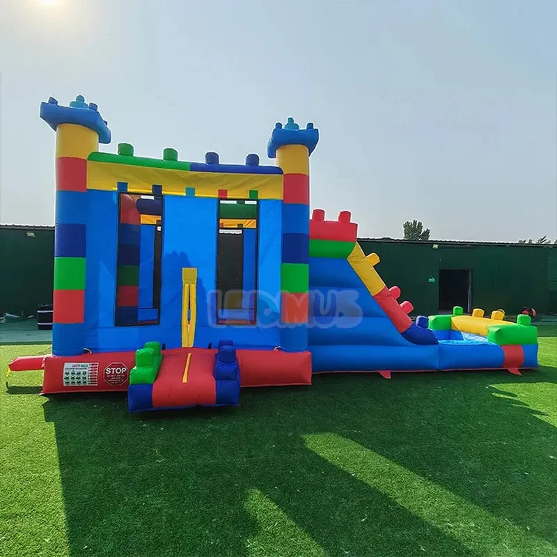 Outdoor Building Blocks Inflatable Combo Inflatable Bouncer Commercial Custom Jumping Castle Bounce House Water Slide for Rental