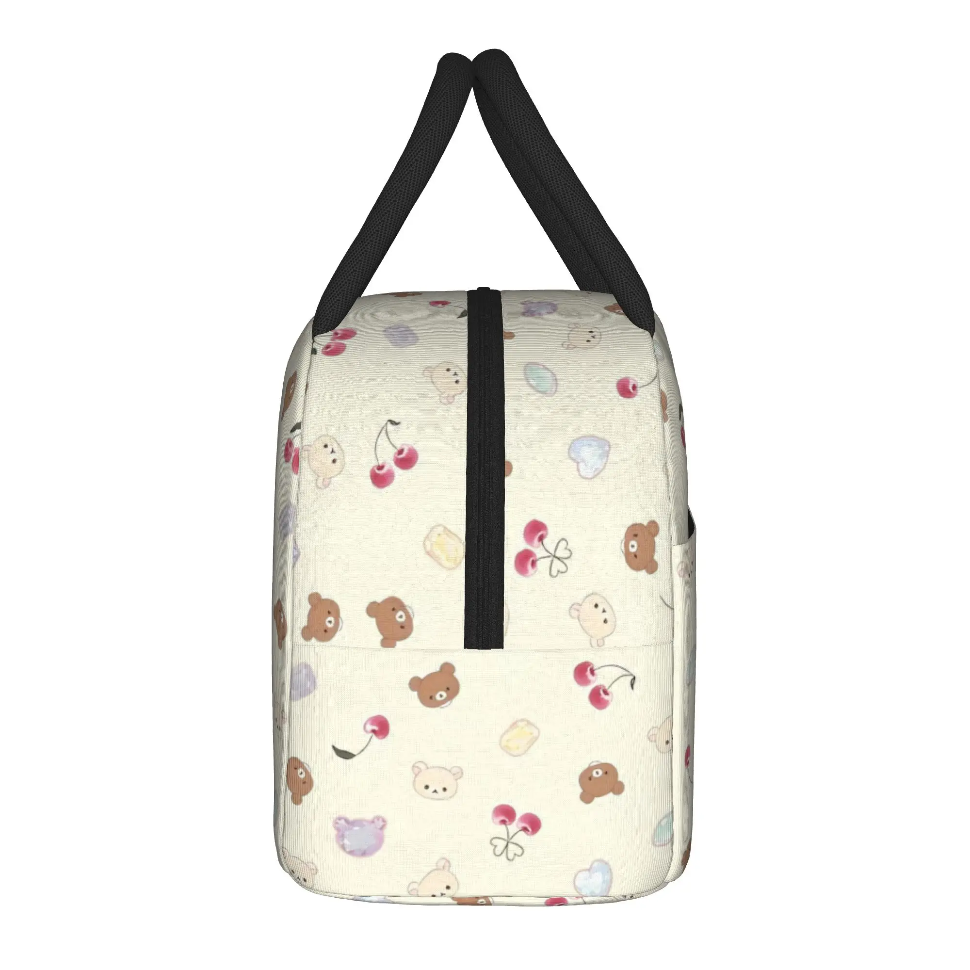 Rilakkuma Cartoon Insulated Lunch Bags High Capacity  Lunch Container Cooler Bag Tote Lunch Box School  Travel Bento Pouch