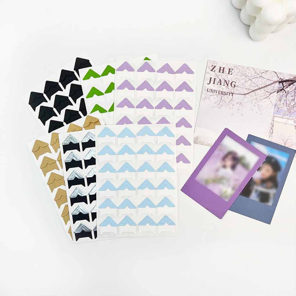 24 szt./1 arkusze DIY w stylu Vintage narożny naklejki papierowe Kraft do zdjęć dekoracja ramki albumu Scrapbooking obraz ochrony wystroju